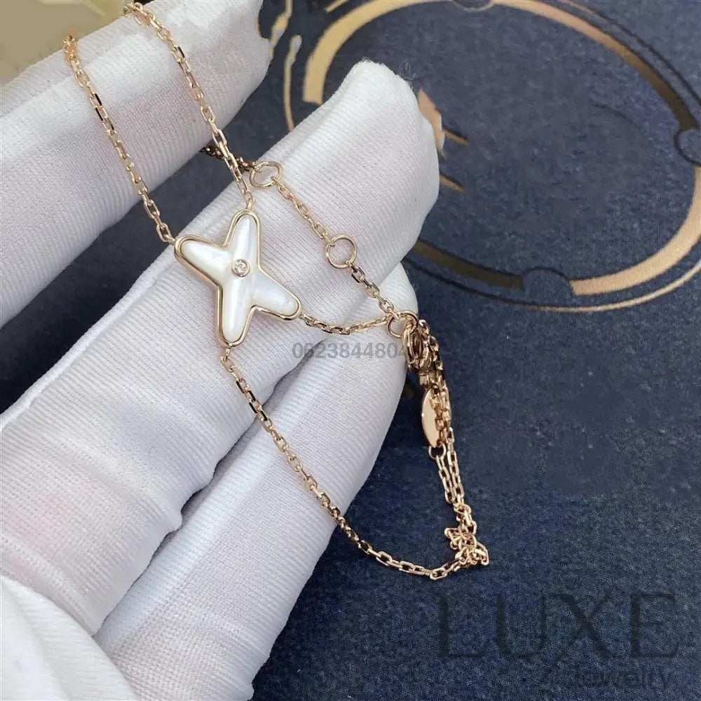 OWATCH™️ JEUX BRACELET WHITE MOP PINK GOLD 1 DIAMOND Pink Gold Bracelets