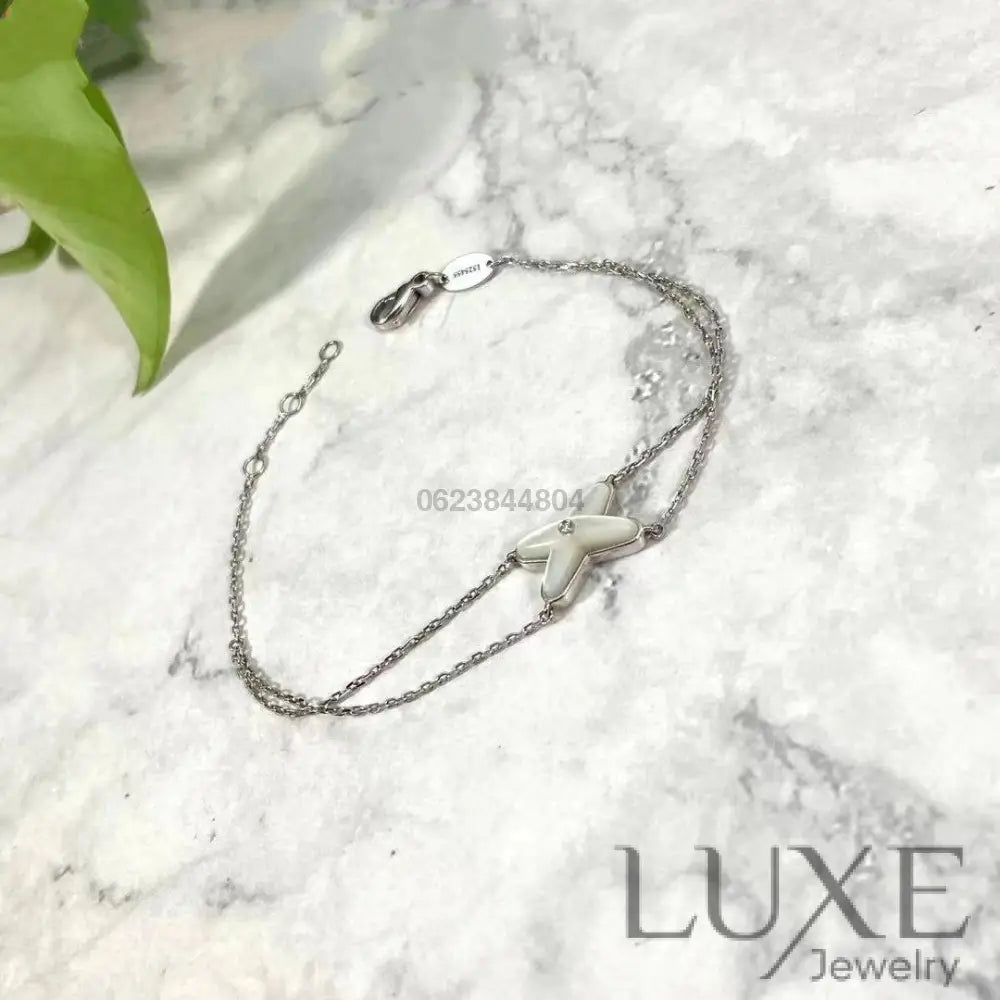 OWATCH™️JEUX BRACELET WHITE MOP SILVER 1 DIAMOND Silver Bracelets