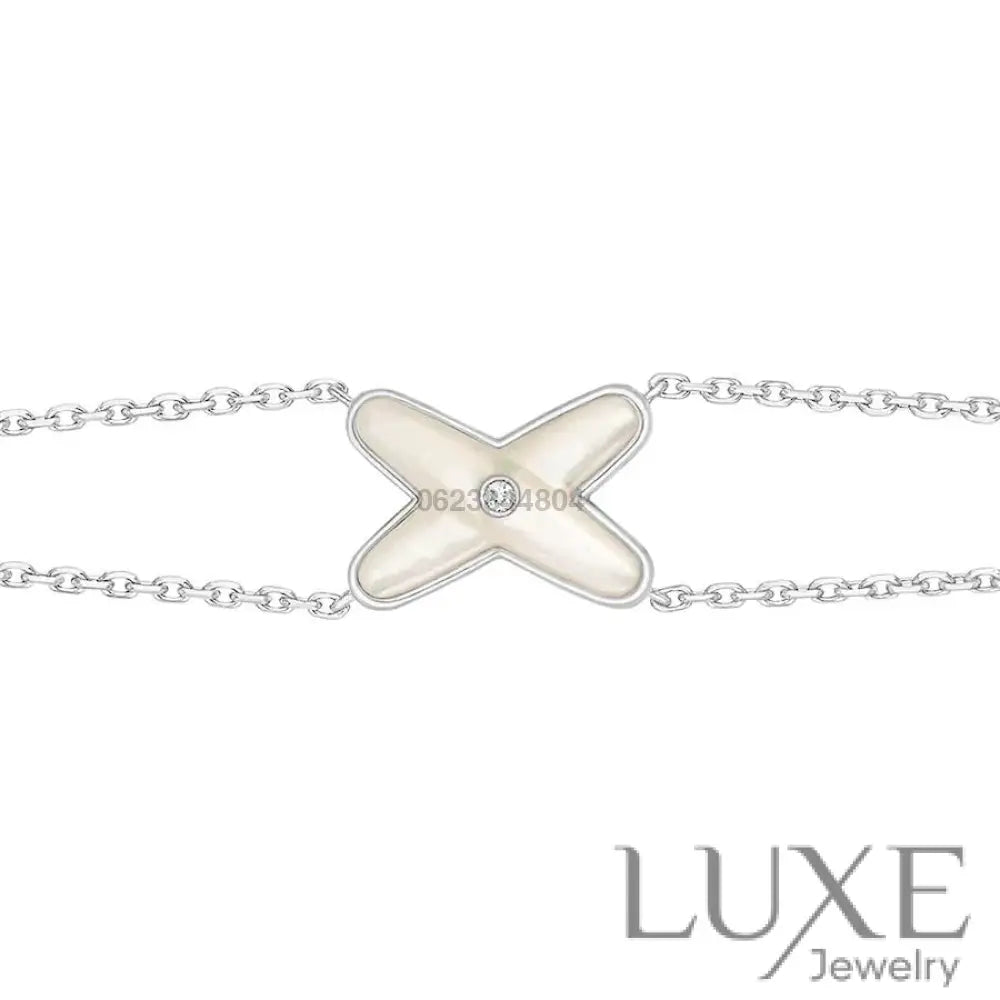 OWATCH™️JEUX BRACELET WHITE MOP SILVER 1 DIAMOND Silver Bracelets