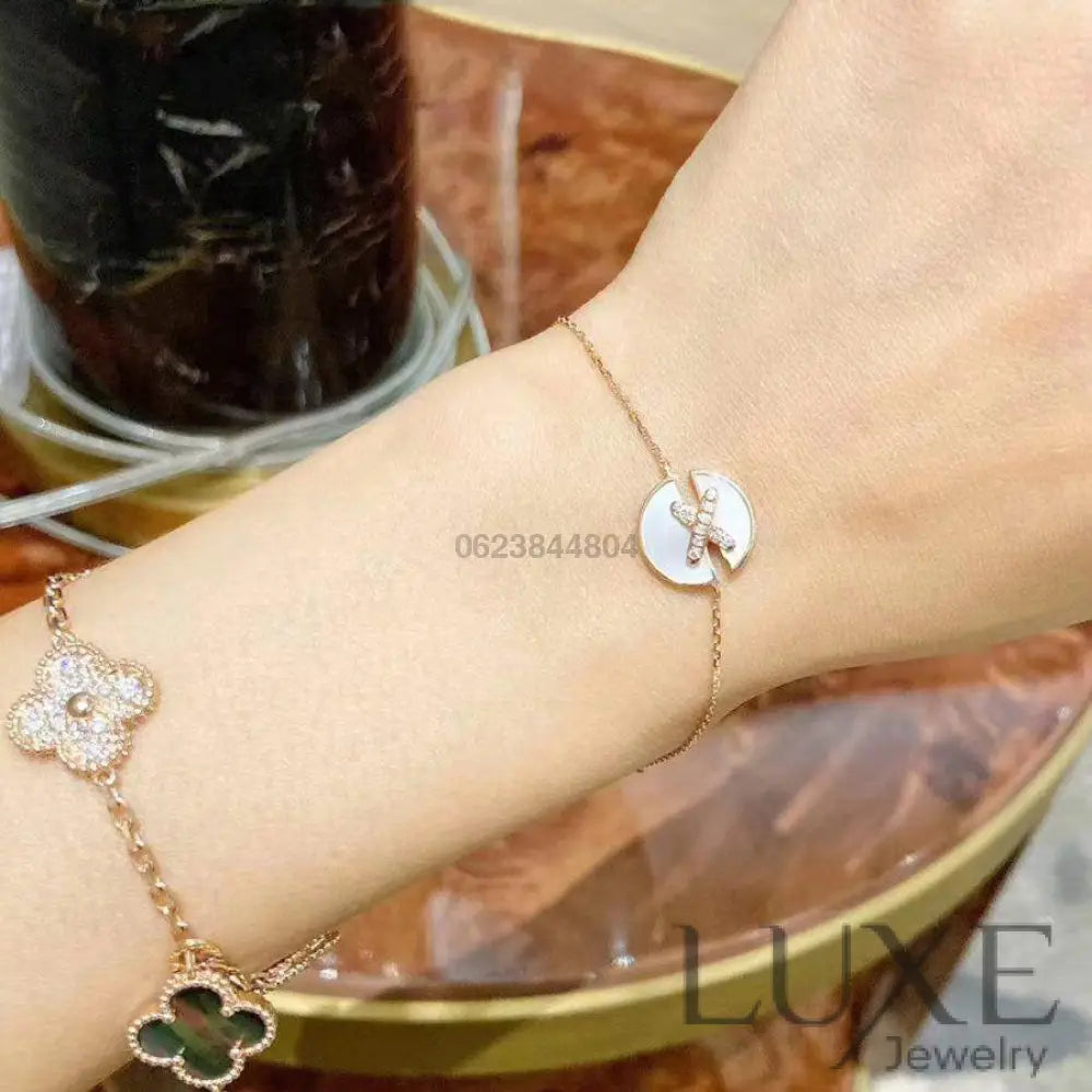 OWATCH™️JEUX DE BRACELET MOP PINK GOLD DIAMONDS Pink Gold Bracelets