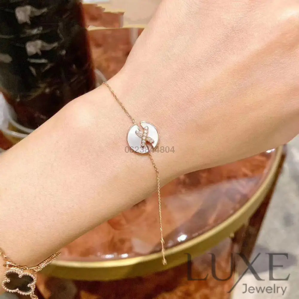 OWATCH™️JEUX DE BRACELET MOP PINK GOLD DIAMONDS Pink Gold Bracelets