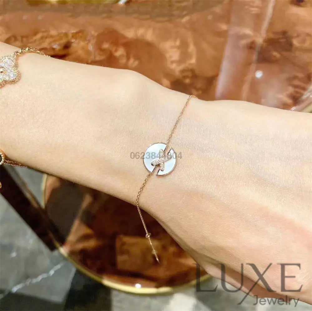 OWATCH™️JEUX DE BRACELET MOP PINK GOLD DIAMONDS Pink Gold Bracelets