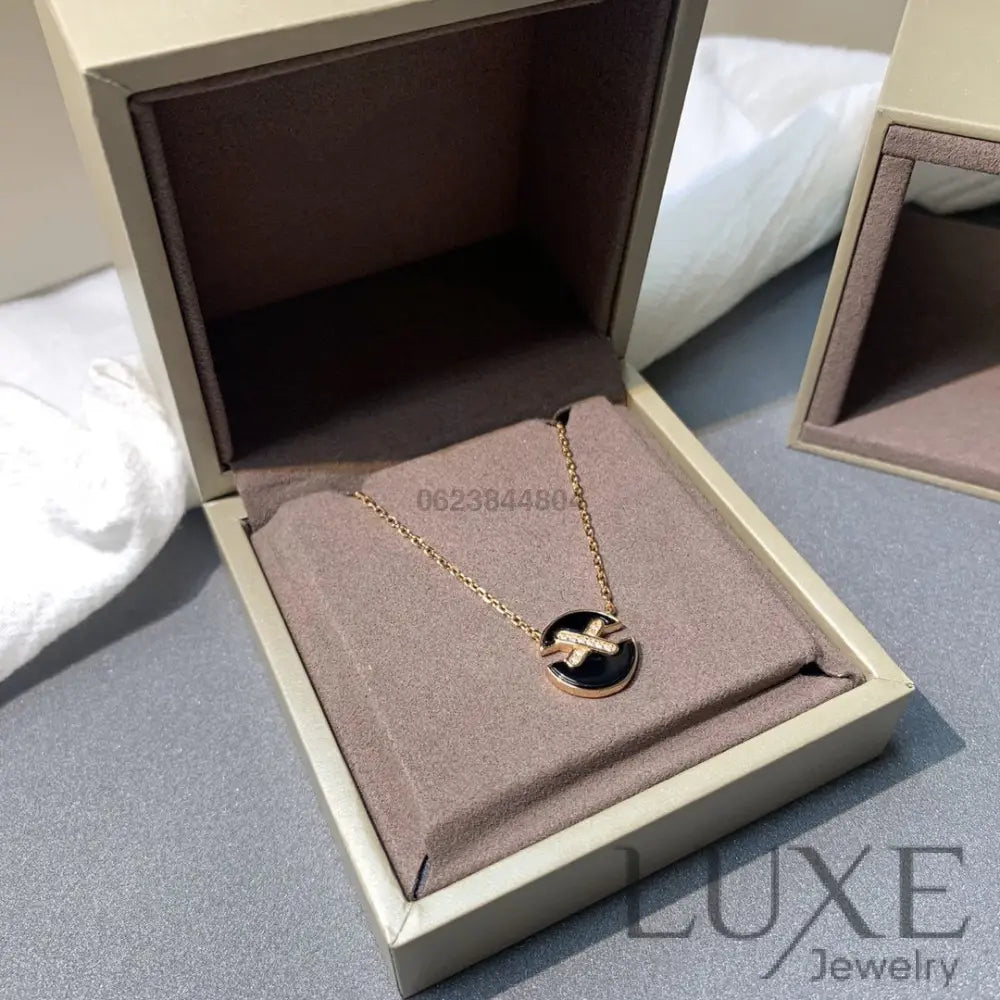 [Owatch ™️]JEUX DE PINK GOLD DIAMOND NECKLACE Necklaces