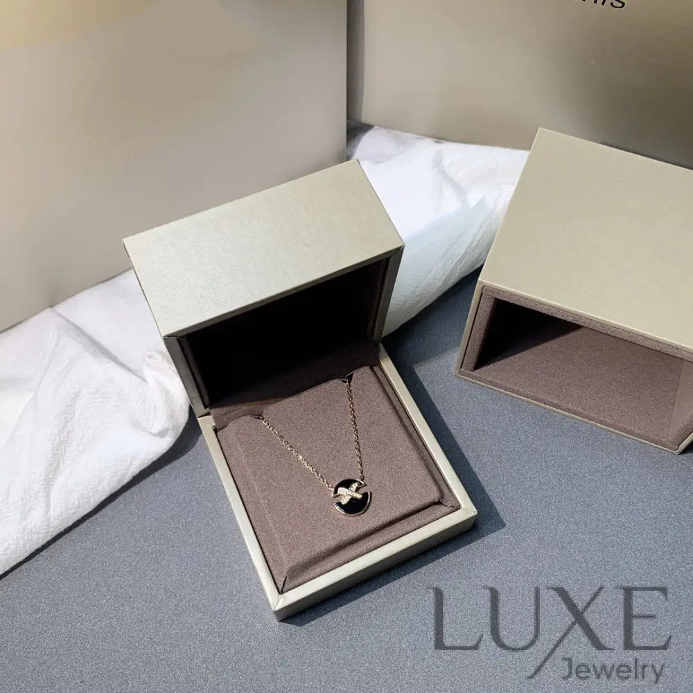 [Owatch ™️]JEUX DE PINK GOLD DIAMOND NECKLACE Necklaces
