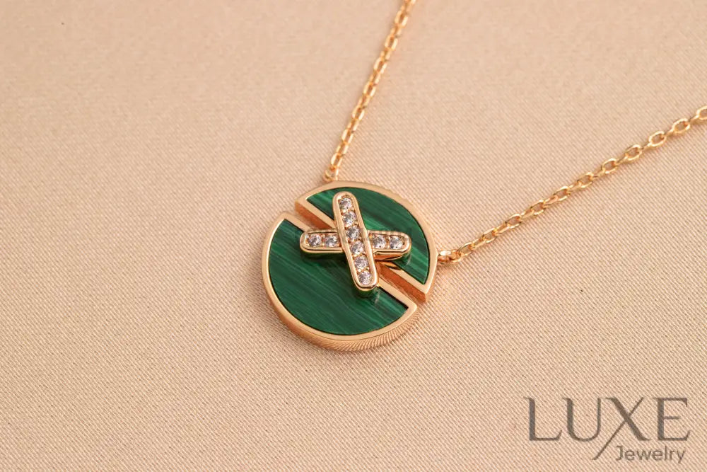 [Owatch ™️]JEUX DE PINK GOLD DIAMOND NECKLACE Necklaces