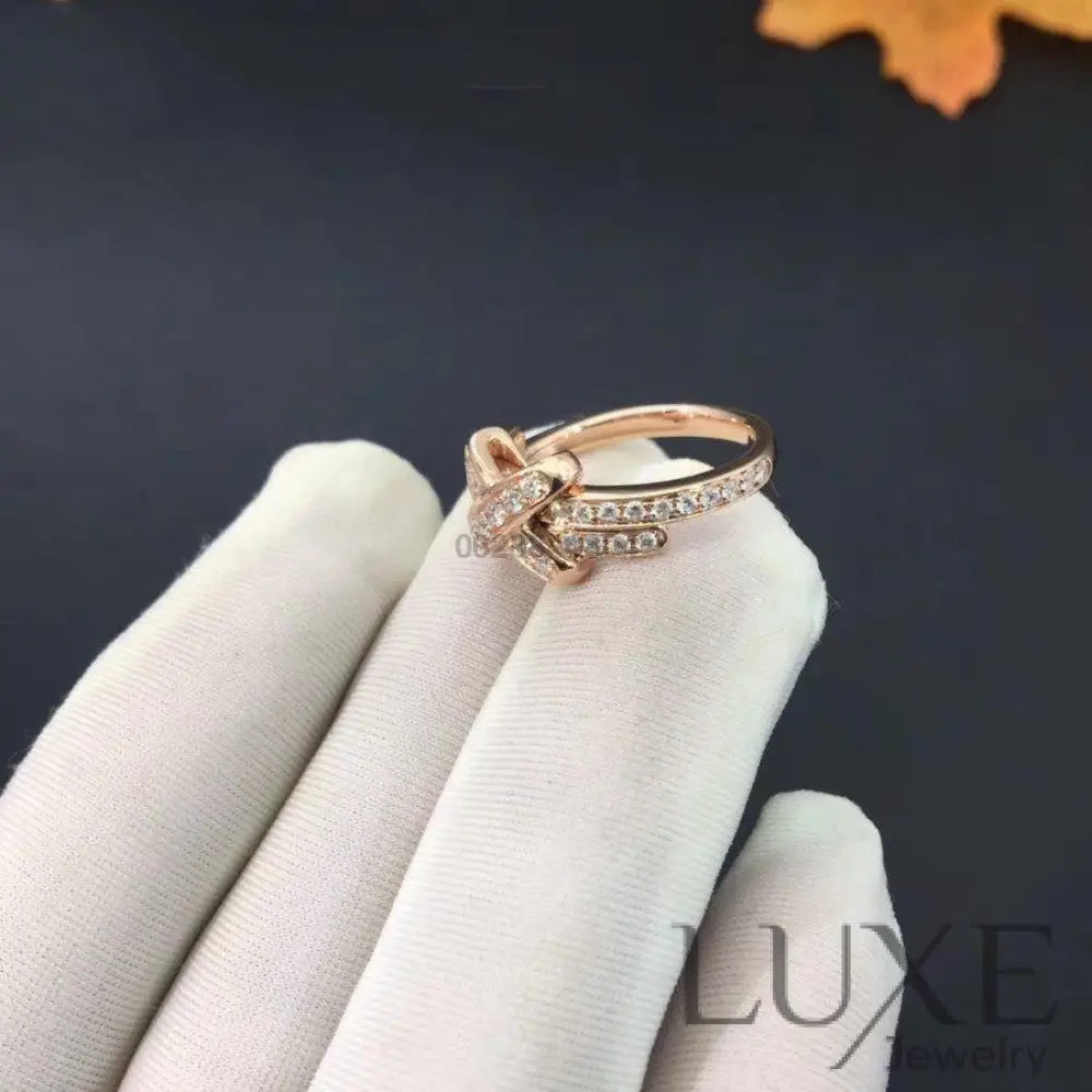 [owatch™]JEUX DE RING PINK GOLD DIAMOND Rings