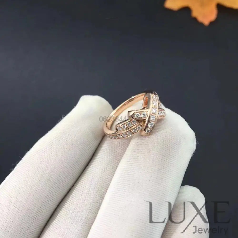 [owatch™]JEUX DE RING PINK GOLD DIAMOND Rings