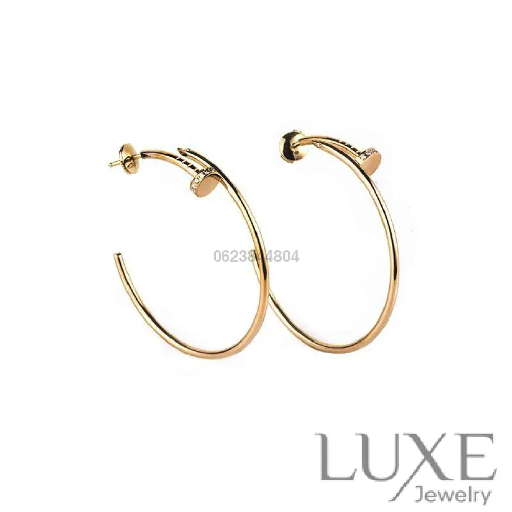 [OWATCH™]JUSTE EARRINGS GOLD DIAMONDS 1.8MM Earrings