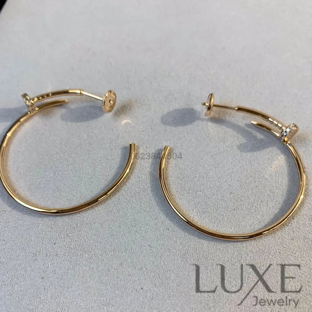 [OWATCH™]JUSTE EARRINGS GOLD DIAMONDS 1.8MM Earrings