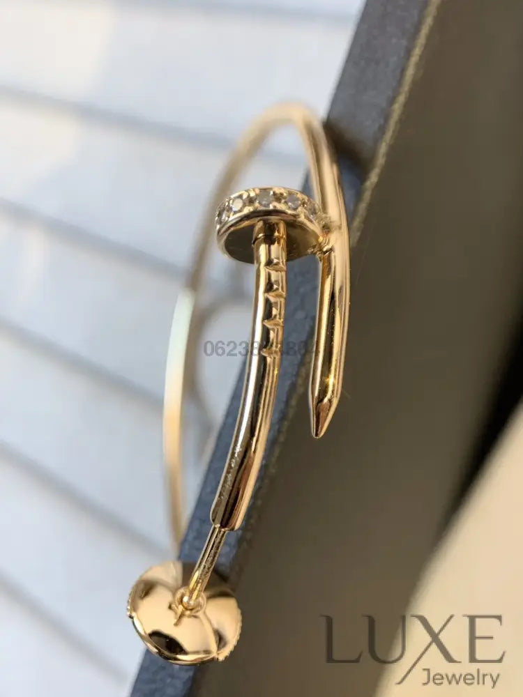 [OWATCH™]JUSTE EARRINGS GOLD DIAMONDS 1.8MM Earrings