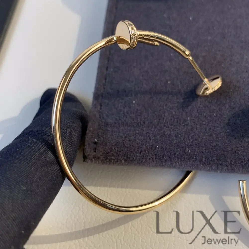 [OWATCH™]JUSTE EARRINGS GOLD DIAMONDS 1.8MM Earrings