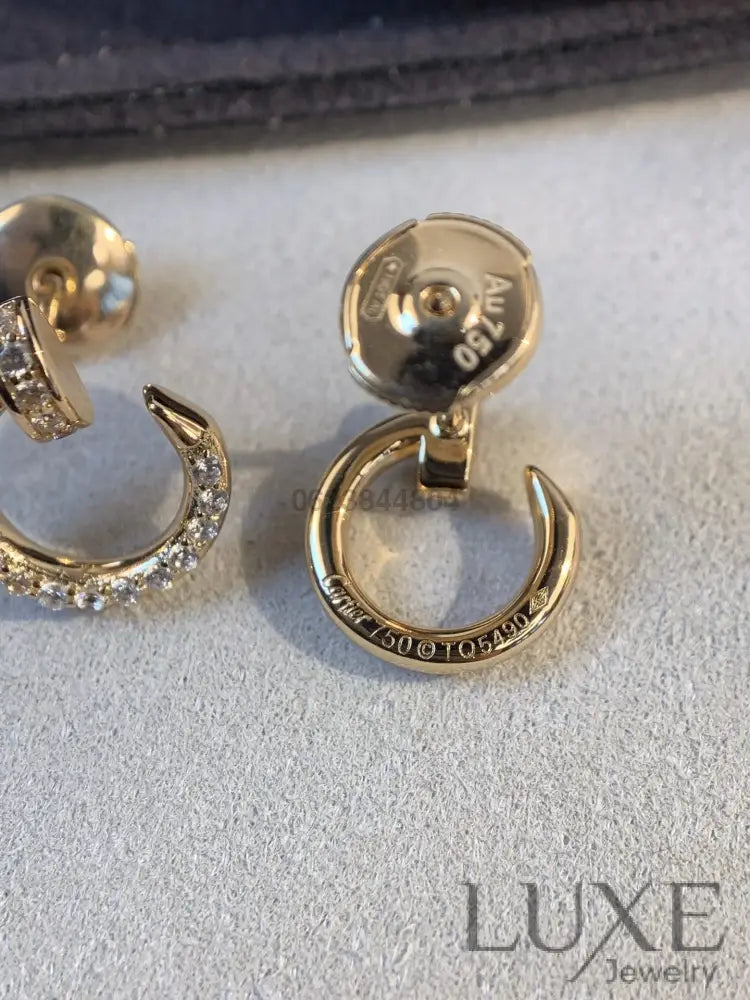 [OWATCH™]JUSTE EARRINGS GOLD DIAMONDS Earrings