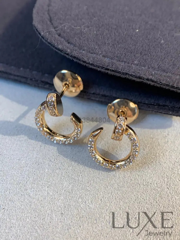[OWATCH™]JUSTE EARRINGS GOLD DIAMONDS Earrings