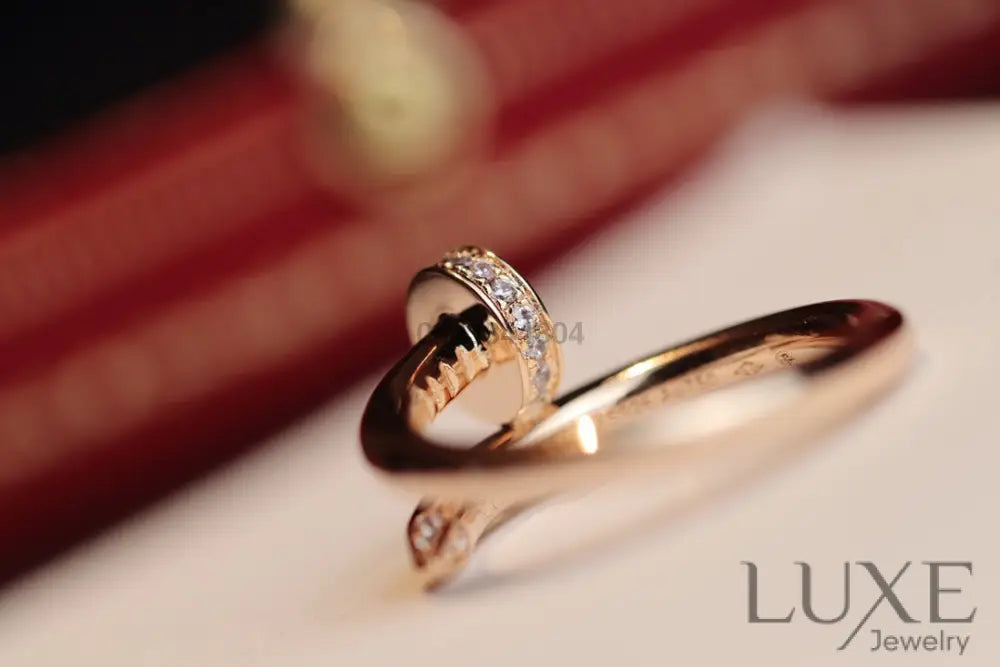 [Owatch ™]JUSTE RING 2.65MM PINK GOLD DIAMOND Rings