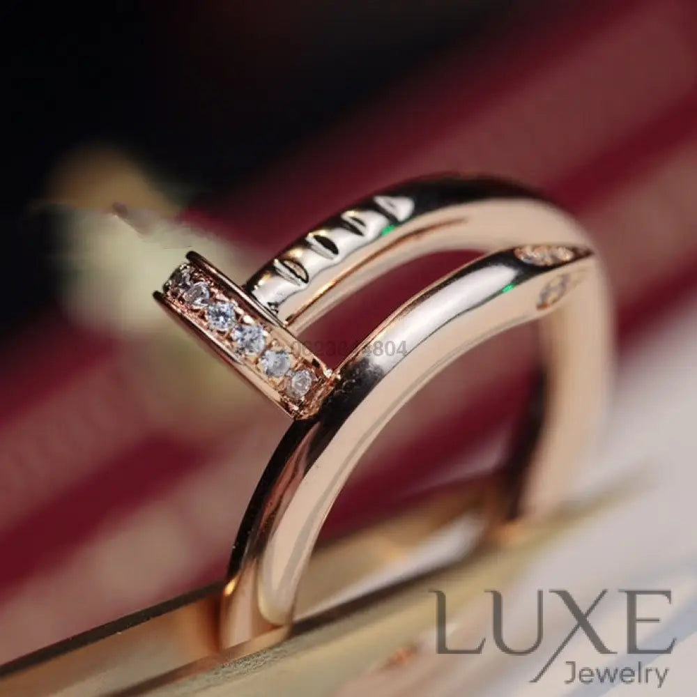 [Owatch ™]JUSTE RING 2.65MM PINK GOLD DIAMOND Rings