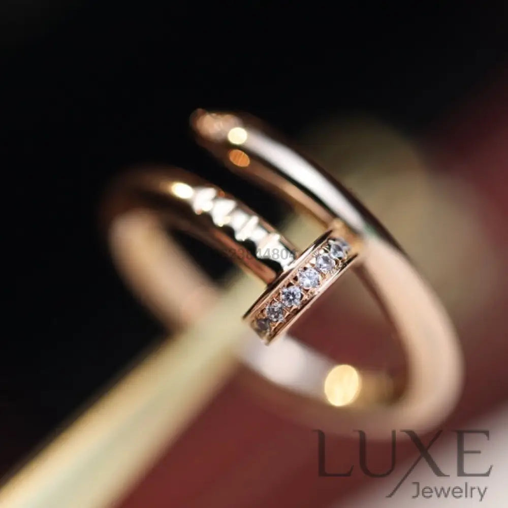 [Owatch ™]JUSTE RING 2.65MM PINK GOLD DIAMOND Rings
