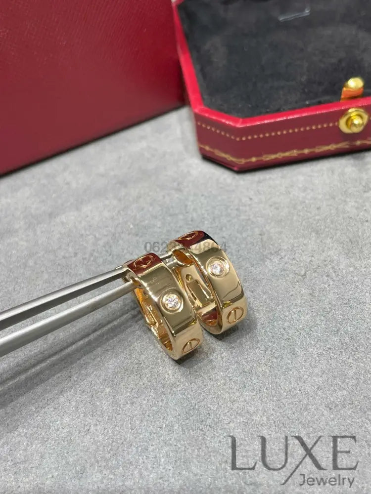 OWATCH™LOVE 5.5MM 1 DIAMOND EARRINGS Rose Gold Earrings