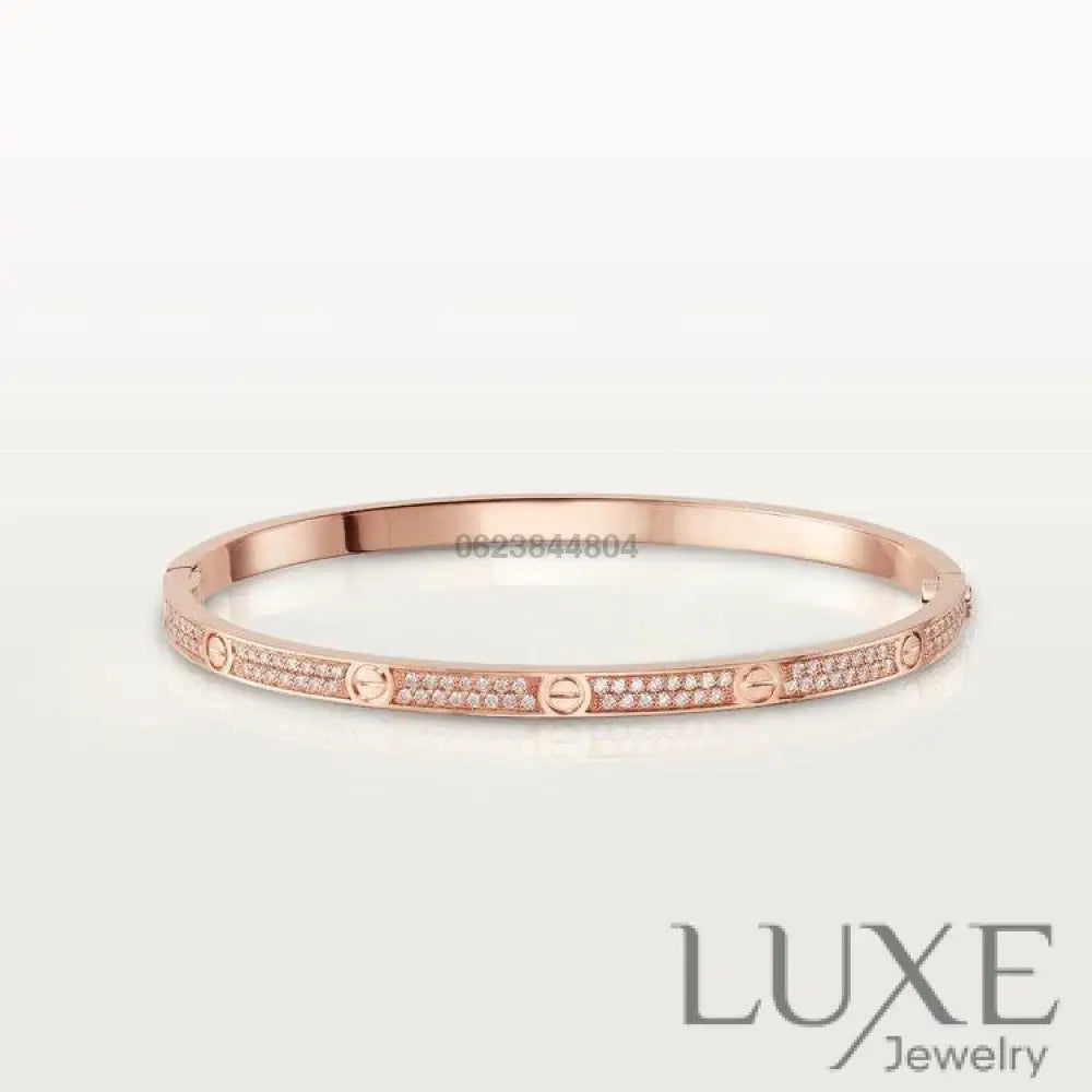 OWATCH™️LOVE BRACELET 3.65MM DIAMOND-PAVED Rose Gold Bracelets