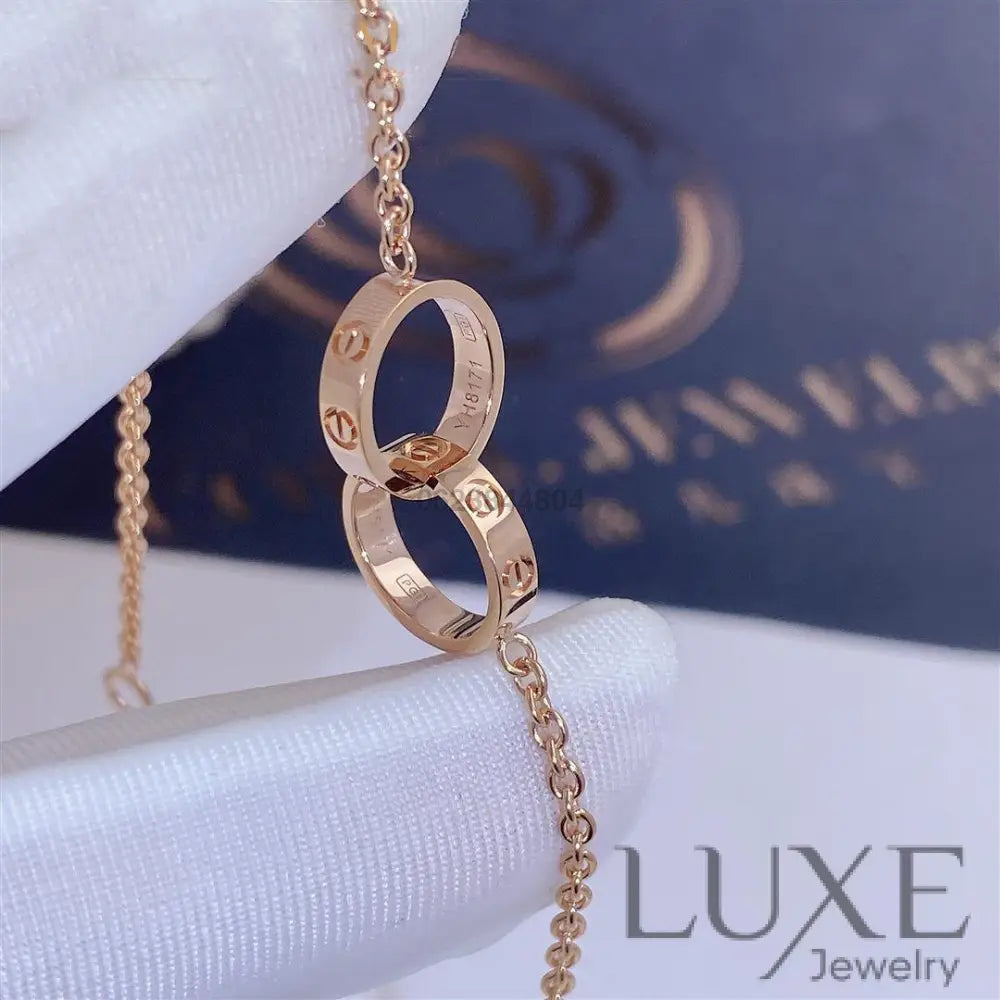 OWATCH™️LOVE BRACELET DOUBLE RING Rose Gold Bracelets