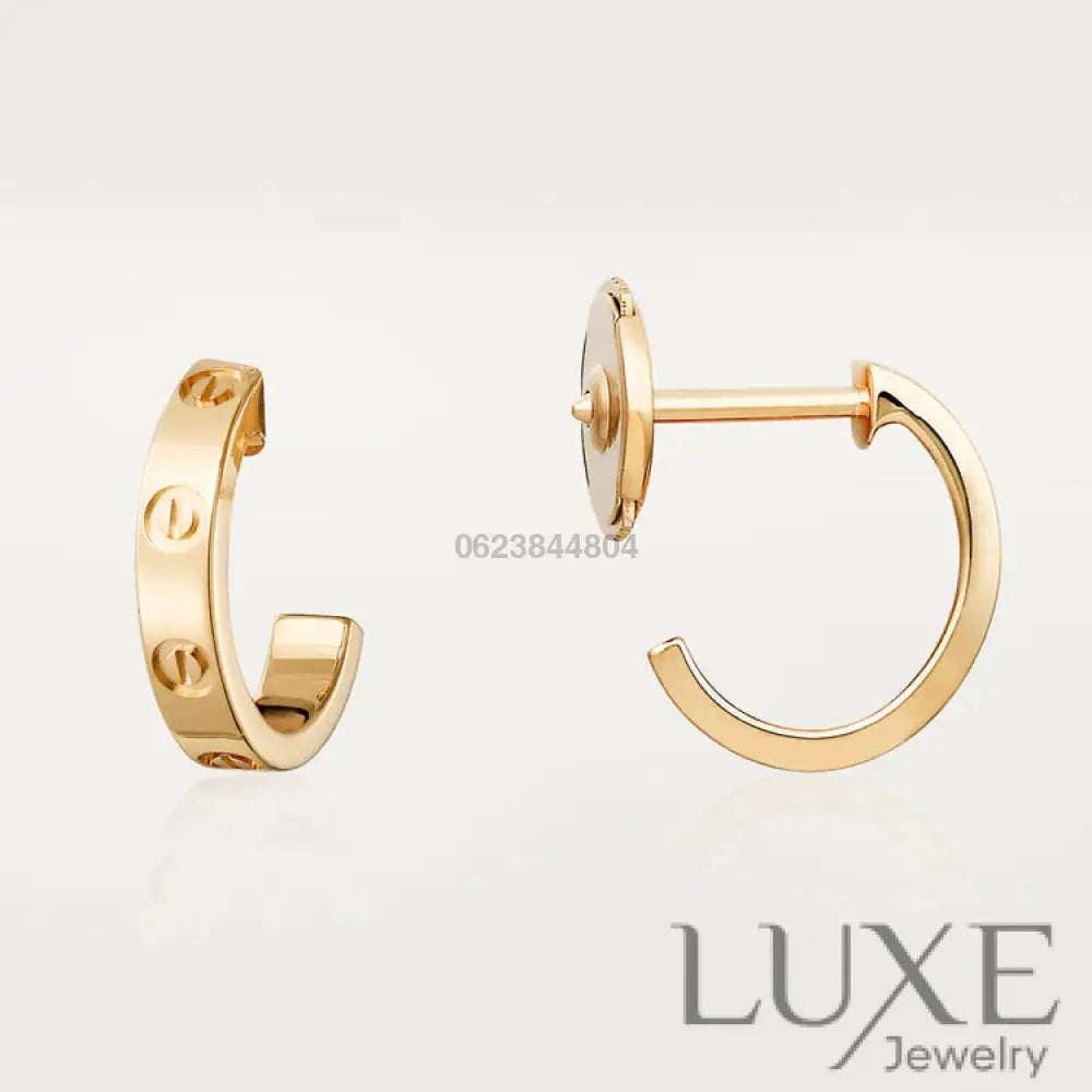 [OWATCH™]LOVE EARRINGS 2.65MM PINK GOLD Earrings