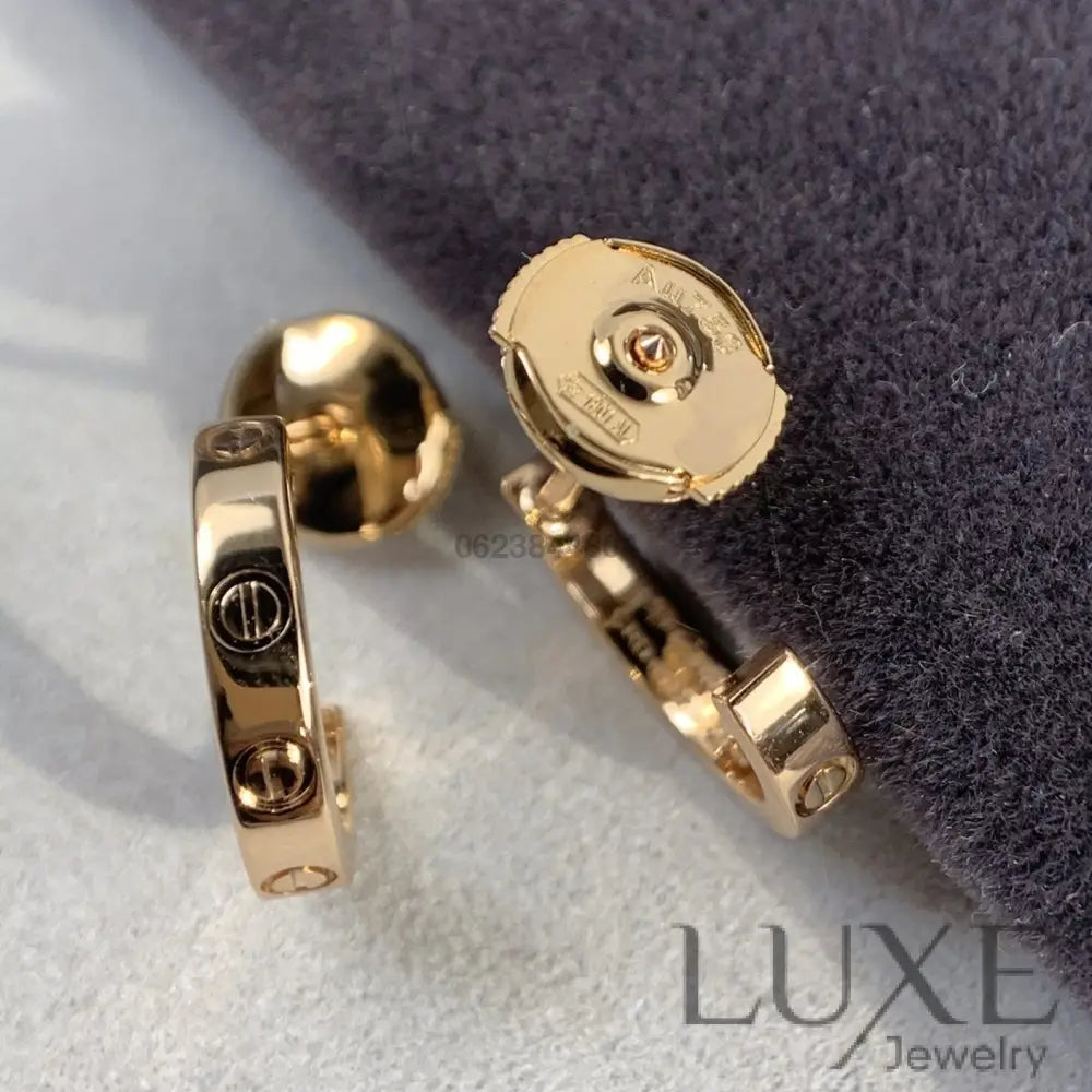 [OWATCH™]LOVE EARRINGS 2.65MM PINK GOLD Earrings