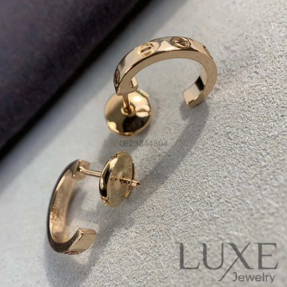 [OWATCH™]LOVE EARRINGS 2.65MM PINK GOLD Earrings