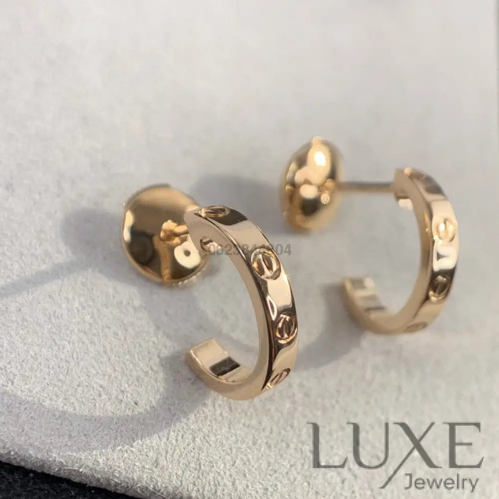[OWATCH™]LOVE EARRINGS 2.65MM PINK GOLD Earrings