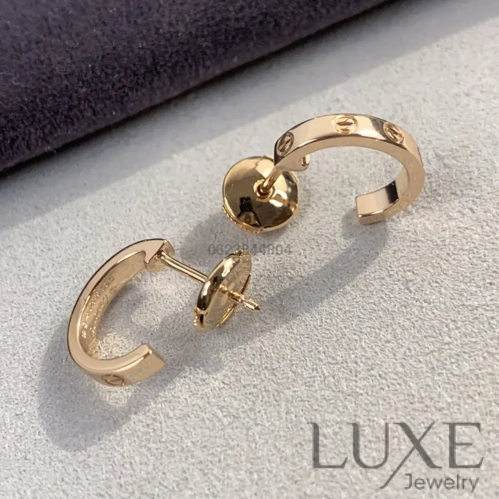 [OWATCH™]LOVE EARRINGS 2.65MM PINK GOLD Earrings