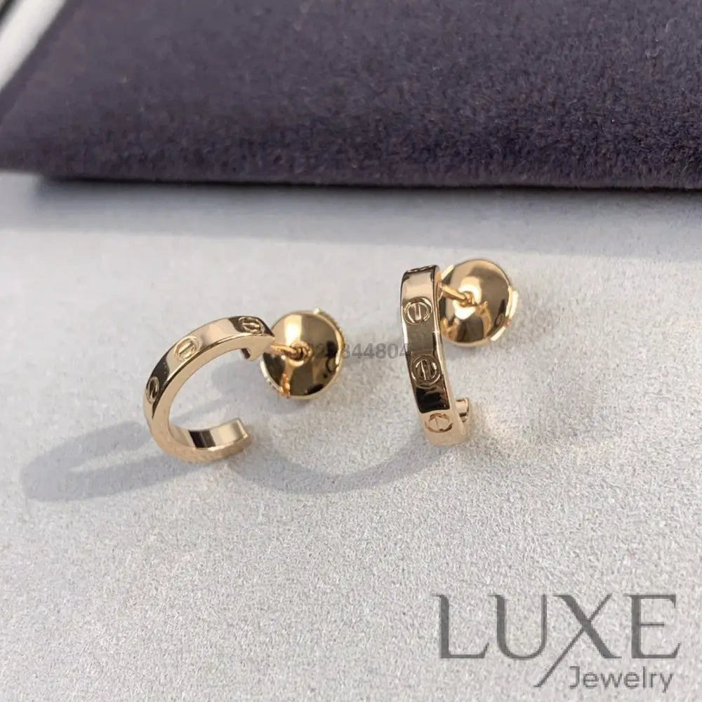 [OWATCH™]LOVE EARRINGS 2.65MM PINK GOLD Earrings