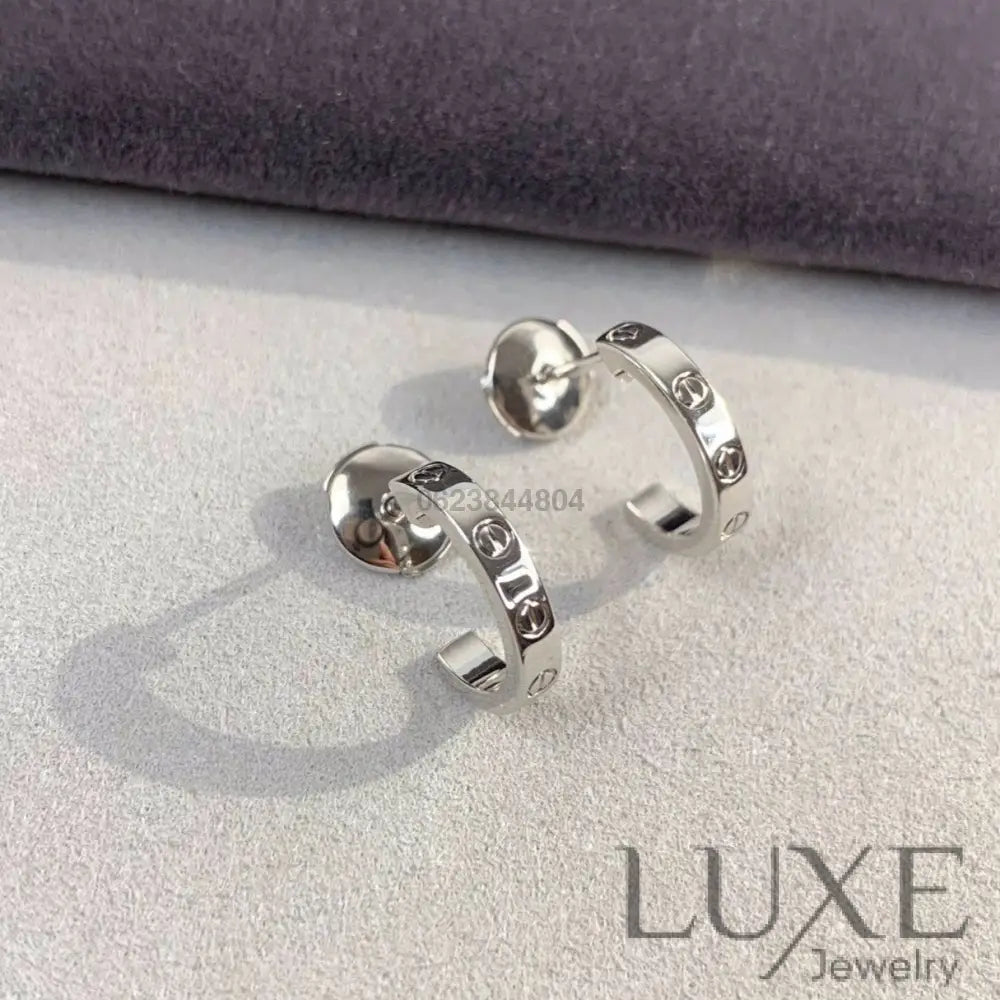 [OWATCH™]LOVE EARRINGS 2.65MM SILVER Earrings