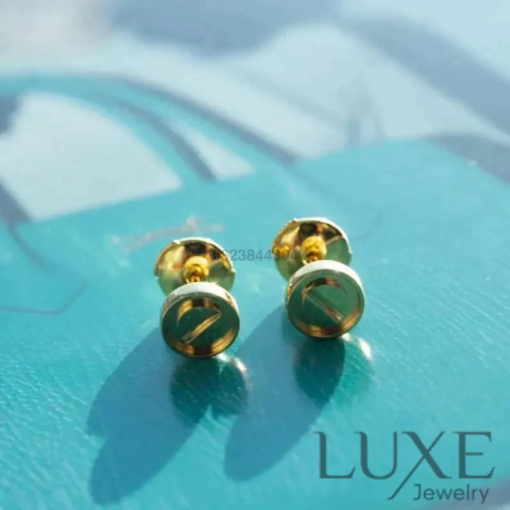 [OWATCH™]LOVE EARRINGS GOLD 10MM Gold Earrings
