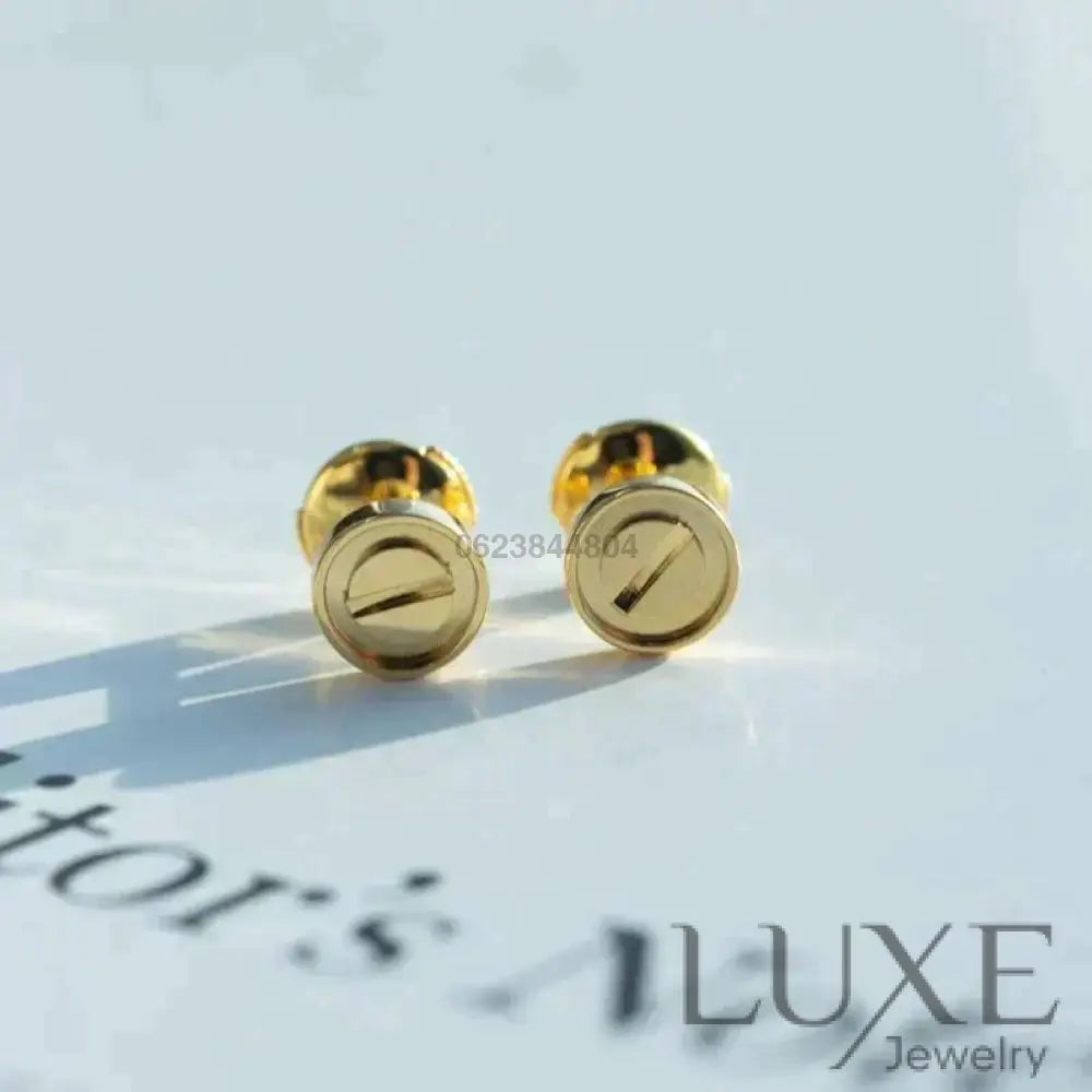 [OWATCH™]LOVE EARRINGS GOLD 10MM Gold Earrings