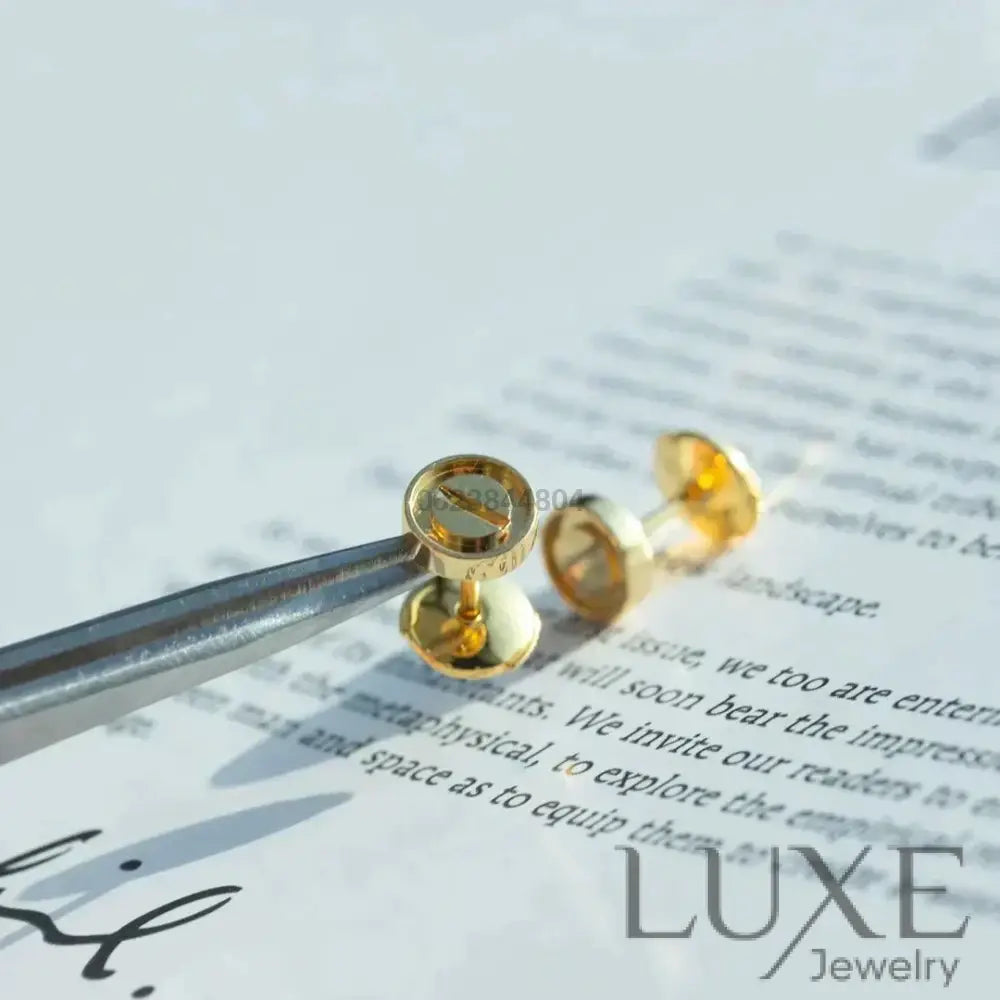 [OWATCH™]LOVE EARRINGS GOLD 10MM Gold Earrings