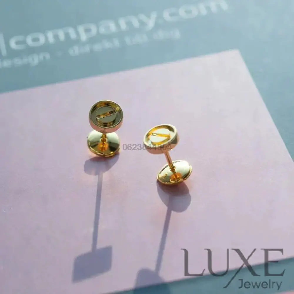 [OWATCH™]LOVE EARRINGS GOLD 10MM Gold Earrings