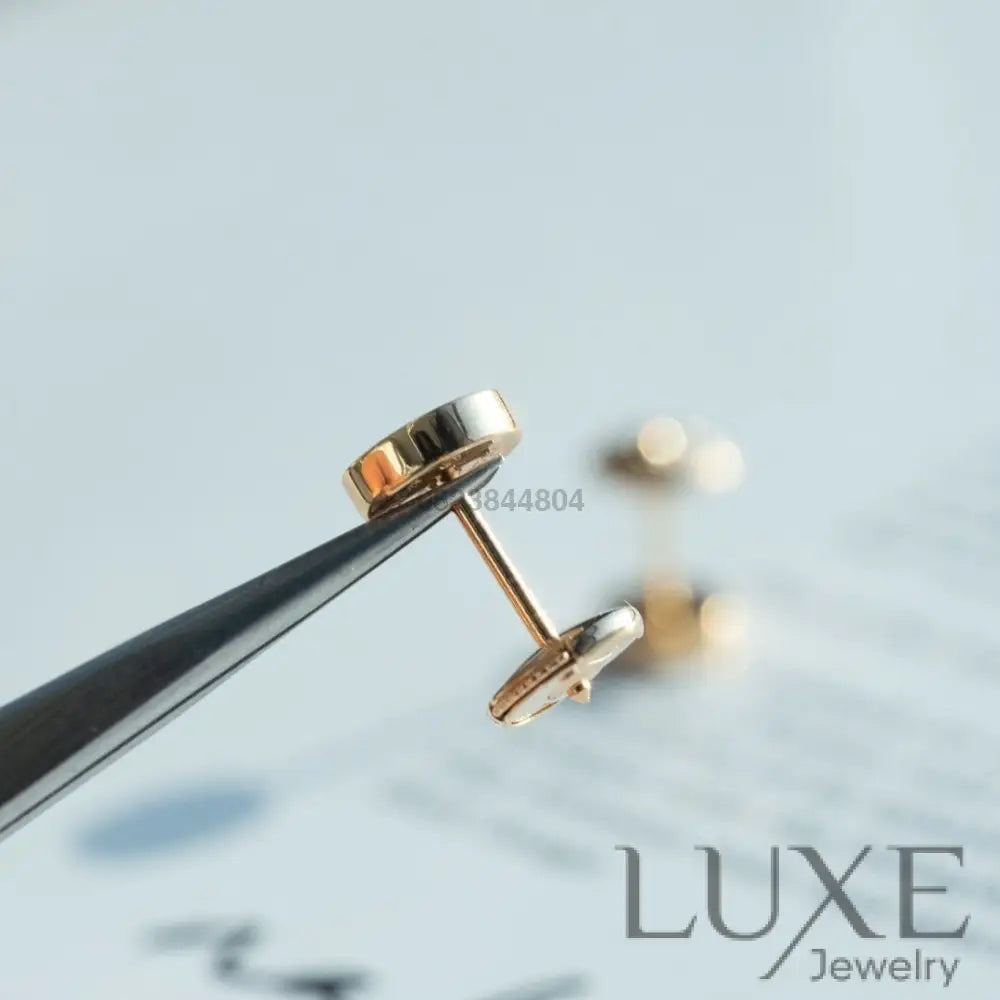 [OWATCH™]LOVE EARRINGS PINK GOLD 10MM Pink Gold Earrings