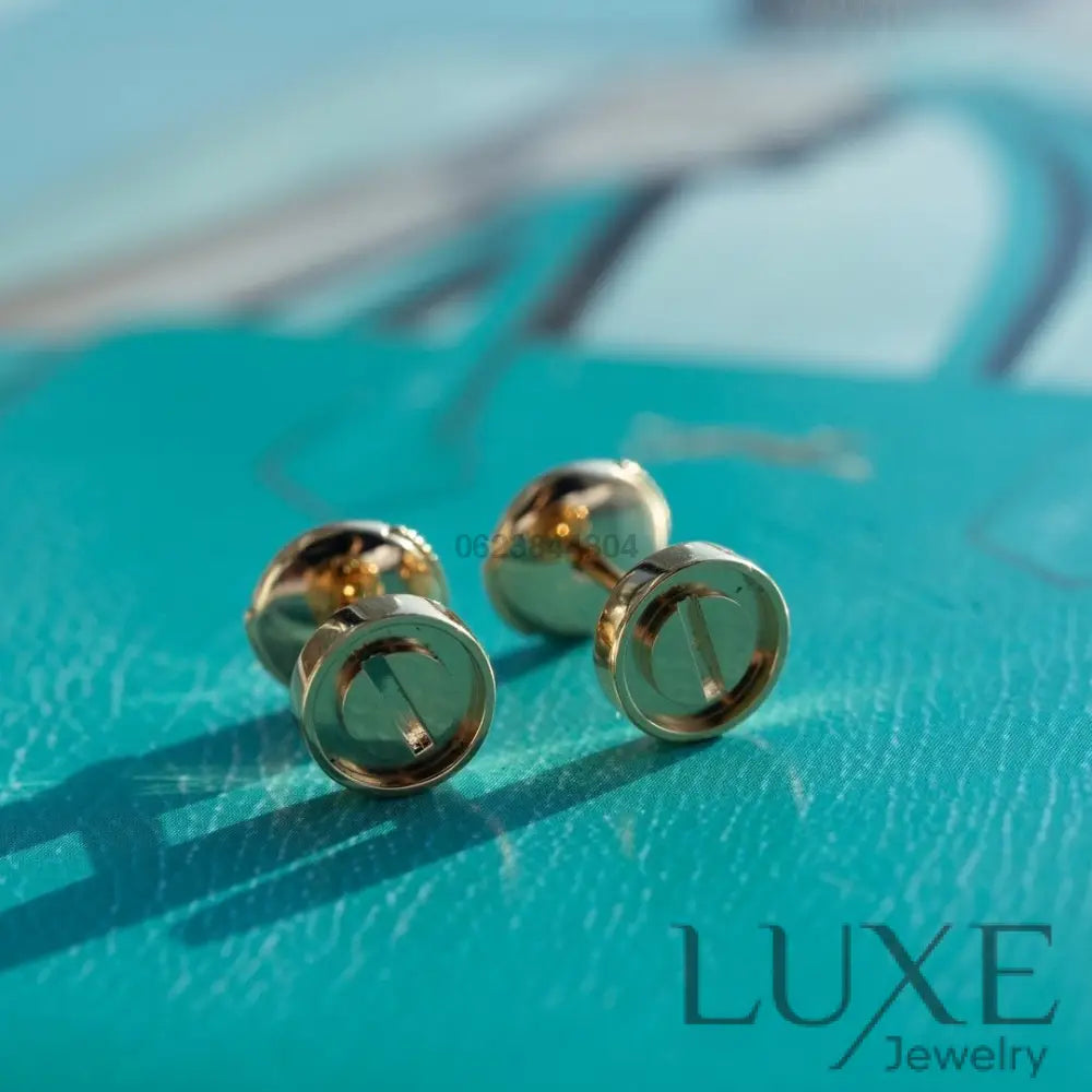[OWATCH™]LOVE EARRINGS PINK GOLD 10MM Pink Gold Earrings