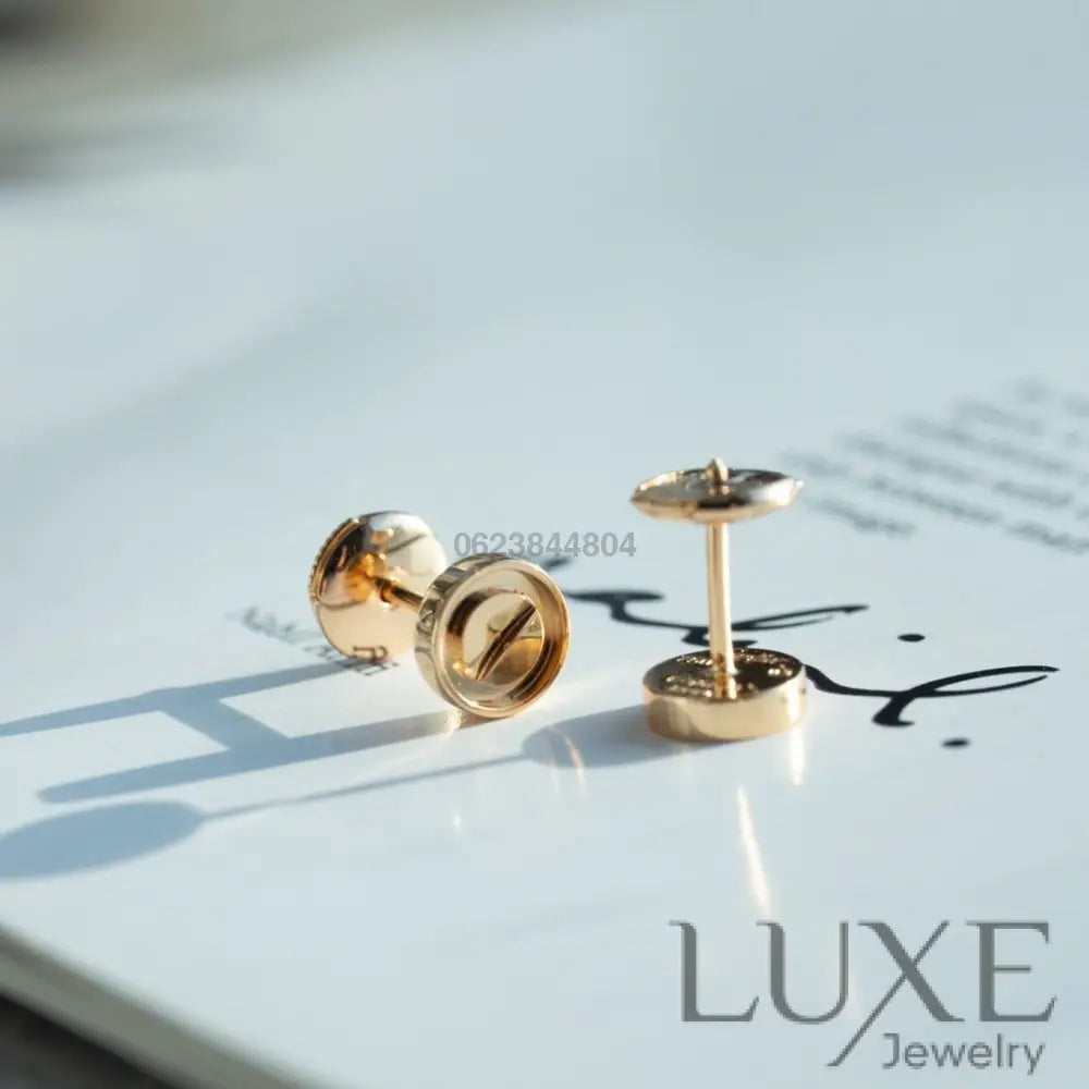 [OWATCH™]LOVE EARRINGS PINK GOLD 10MM Pink Gold Earrings