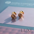 [OWATCH™]LOVE EARRINGS PINK GOLD 10MM Pink Gold Earrings
