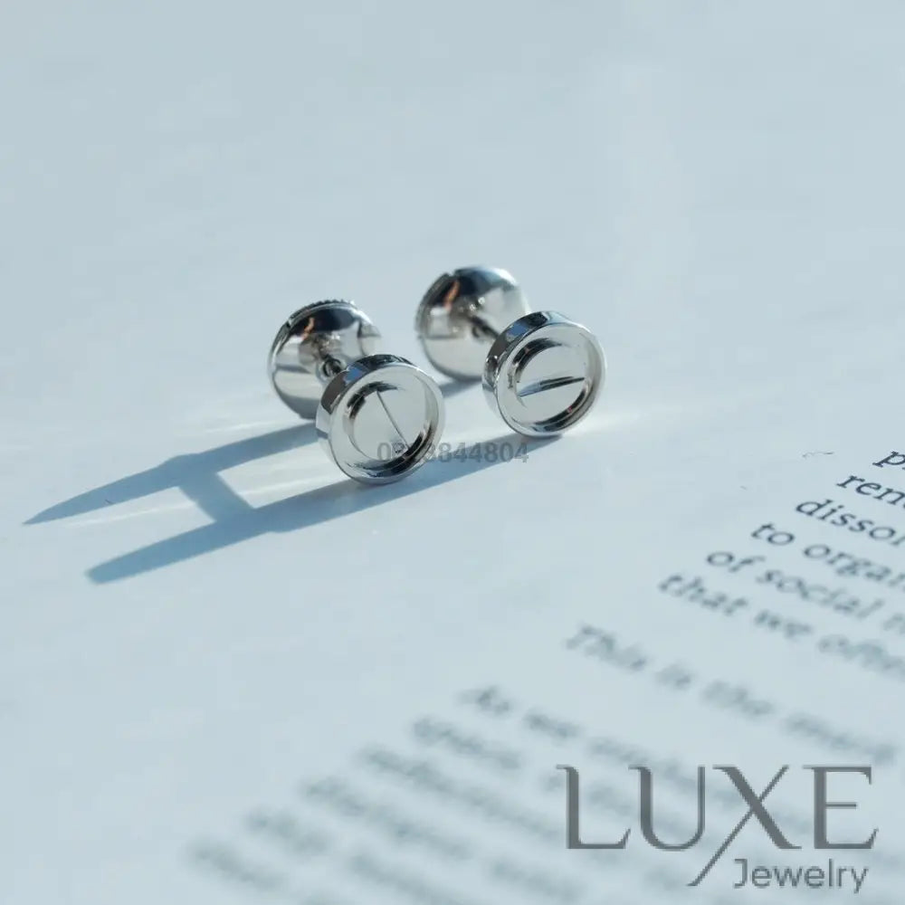 [OWATCH™]LOVE EARRINGS SILVER 10MM Silver Earrings