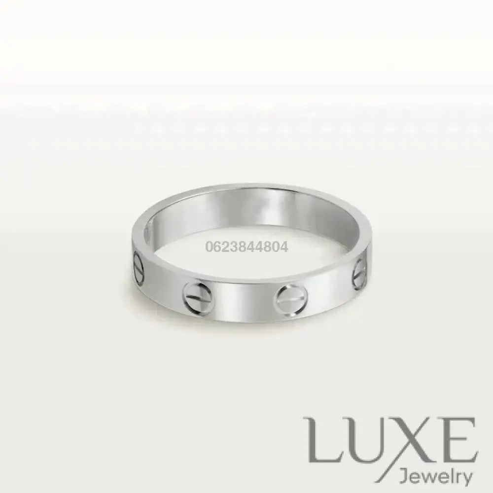 [owatch™]LOVE RING 4MM 1 DIAMOND SILVER Rings