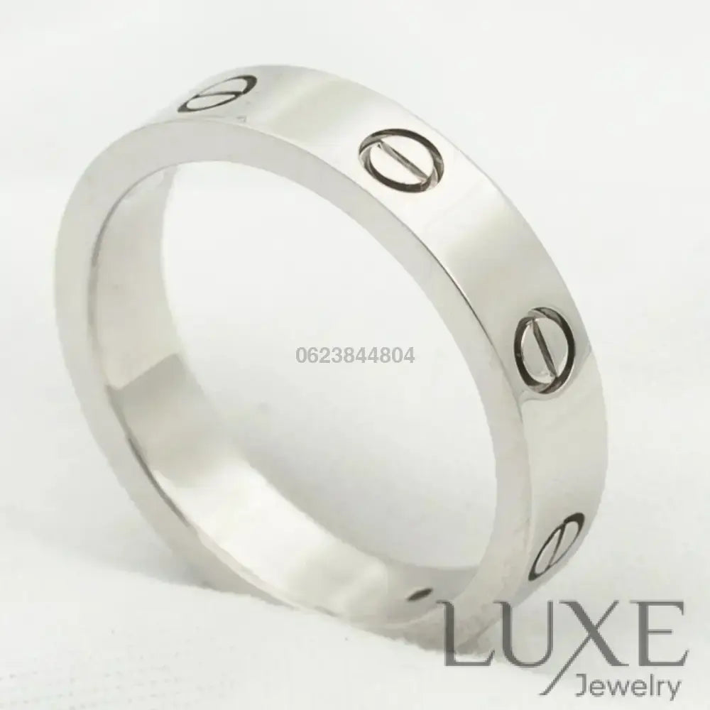 [owatch™]LOVE RING 4MM 1 DIAMOND SILVER Rings