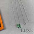 Owatch™️ POP H GREEN NECKLACE SILVER AND GOLD Silver Necklaces