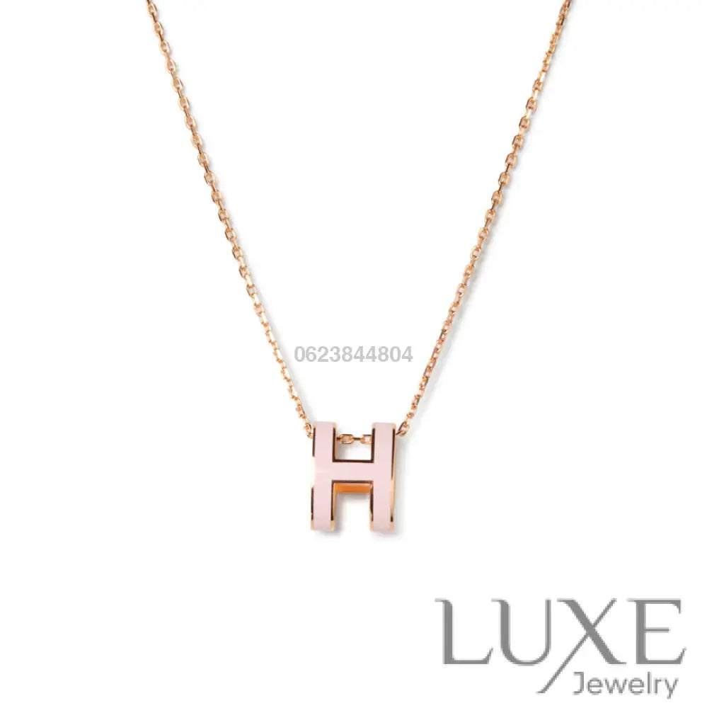 Owatch™️POP H PEDANT PINK GOLD Necklaces