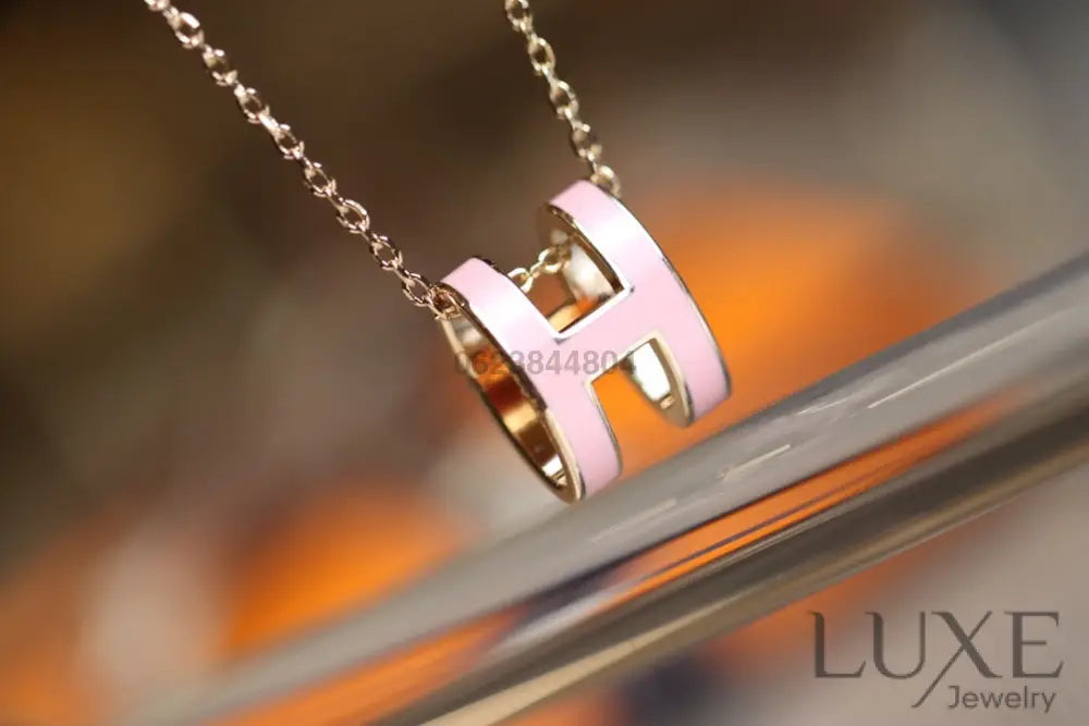Owatch™️POP H PEDANT PINK GOLD Pink Gold / Pink Necklaces