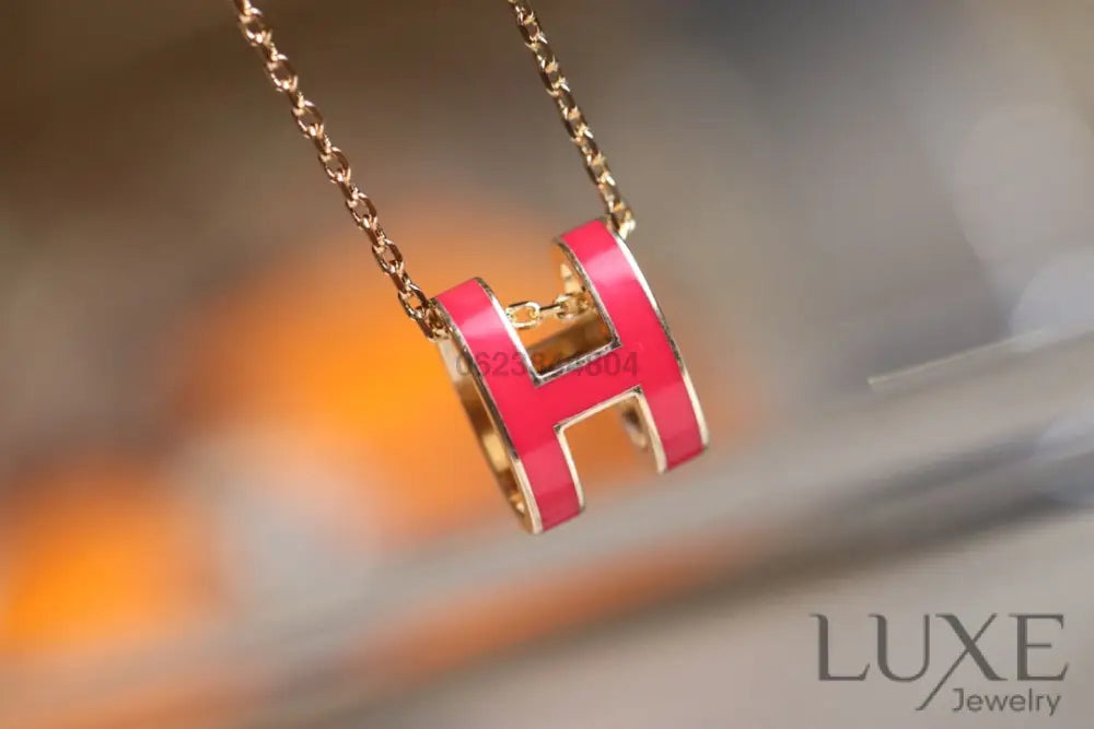 Owatch™️POP H PEDANT PINK GOLD Pink Gold / Red Necklaces