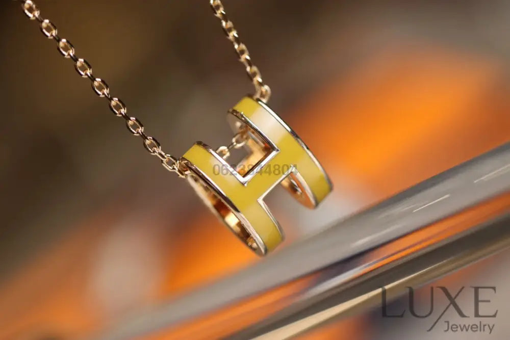 Owatch™️POP H PEDANT PINK GOLD Pink Gold / Yellow Necklaces