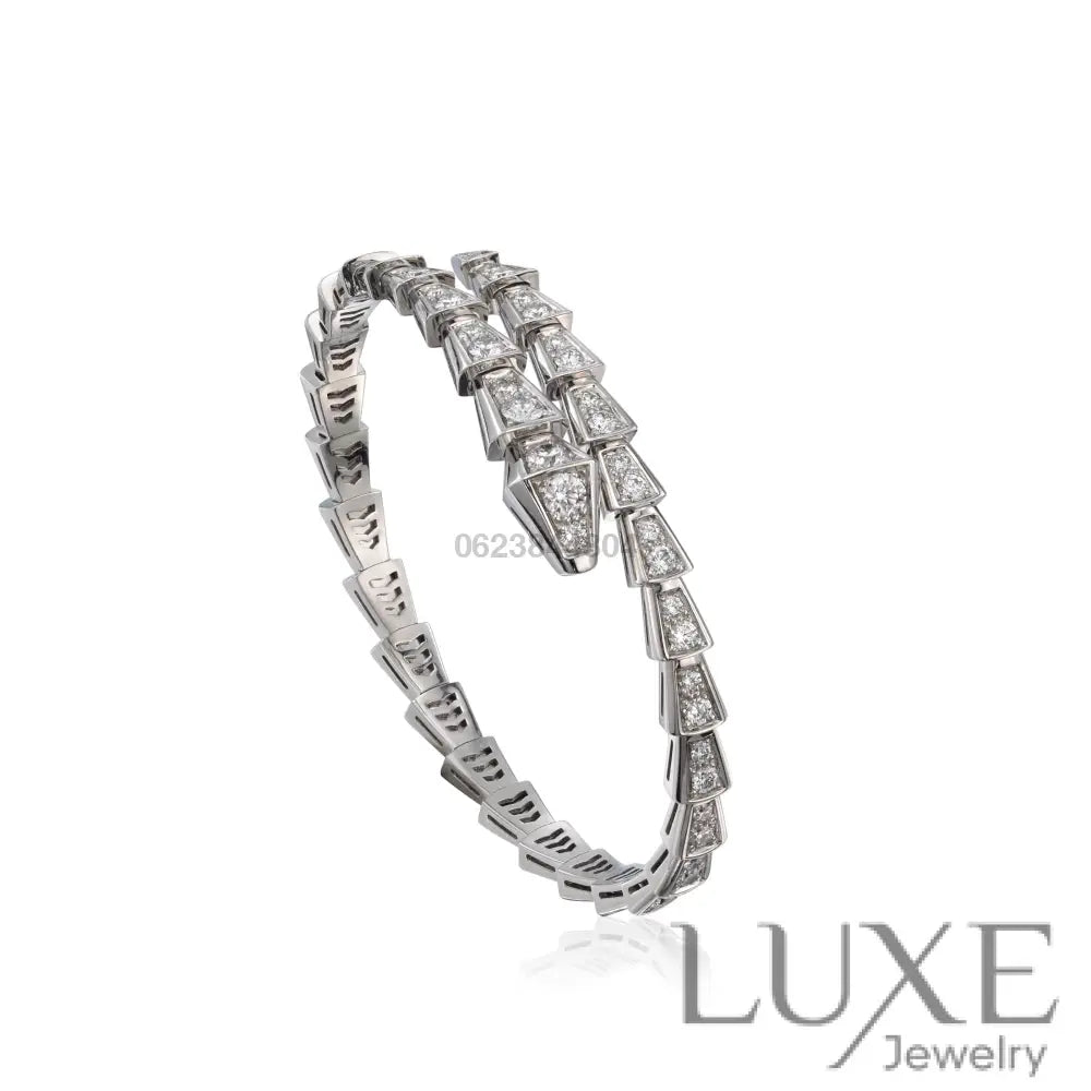 OWATCH™️SERPENTI BRACELET 6MM SILVER DIAMOND Silver Bracelets