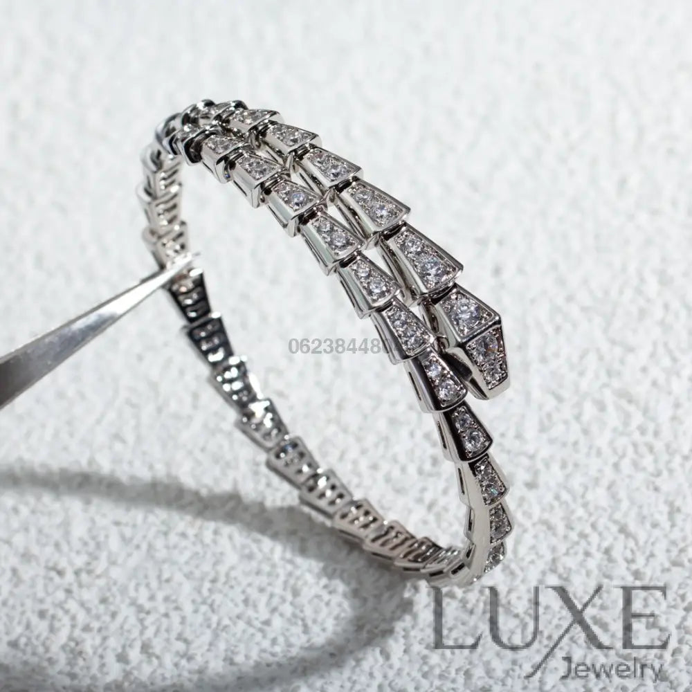 OWATCH™️SERPENTI BRACELET 6MM SILVER DIAMOND Silver Bracelets