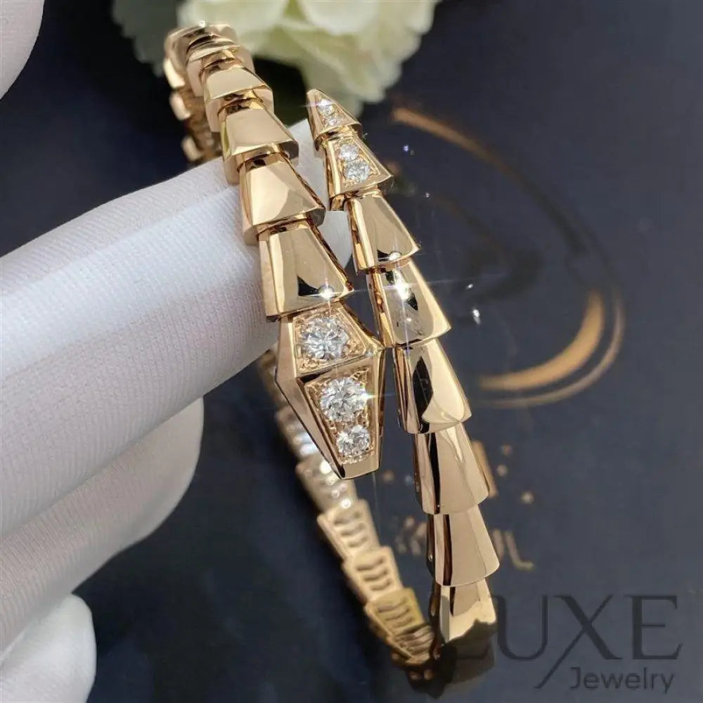 OWATCH™️SERPENTI BRACELET DIAMONDS PINK GOLD Pink Gold Bracelets