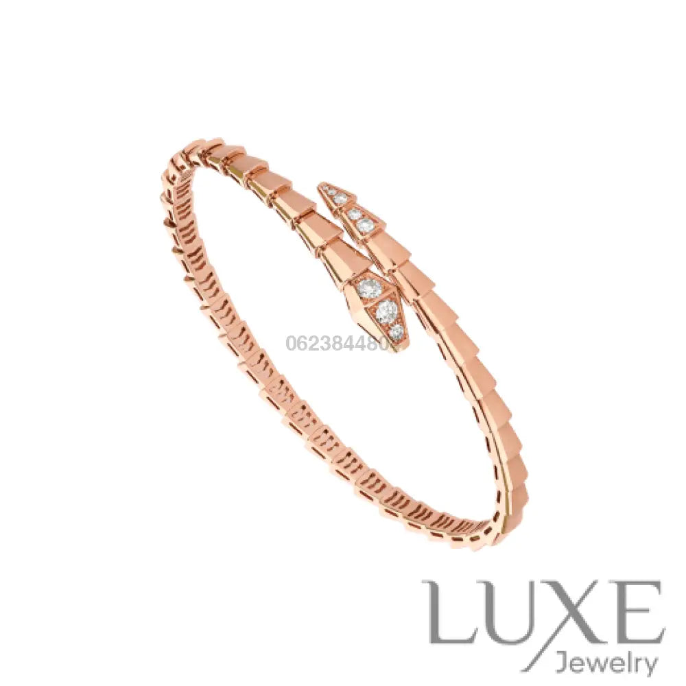 OWATCH™️SERPENTI BRACELET DIAMONDS PINK GOLD Pink Gold Bracelets